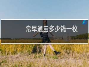 常早通宝多少钱一枚