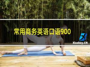 常用商务英语口语900句