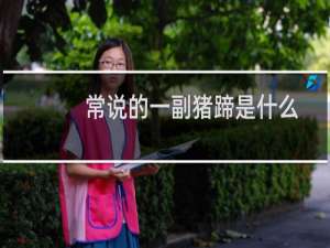常说的一副猪蹄是什么