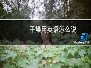 干燥用英语怎么说