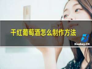 干红葡萄酒怎么制作方法