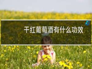 干红葡萄酒有什么功效