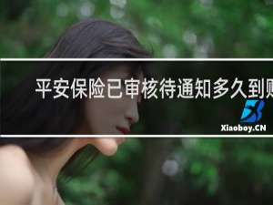 平安保险已审核待通知多久到账