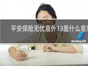 平安保险无忧意外13是什么意思
