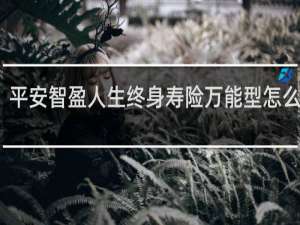 平安智盈人生终身寿险万能型怎么取钱