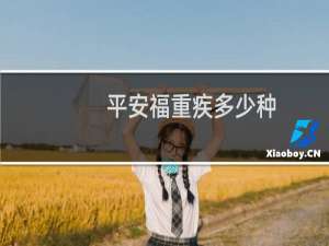 平安福重疾多少种