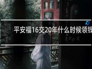 平安福16交20年什么时候领钱