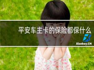 平安车主卡的保险都保什么