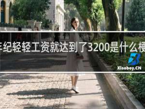 年纪轻轻工资就达到了3200是什么梗什么梗