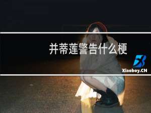 并蒂莲警告什么梗？什么梗