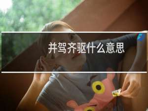 并驾齐驱什么意思（并驾齐驱什么意思）