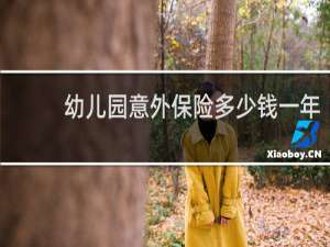 幼儿园意外保险多少钱一年
