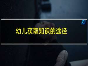幼儿获取知识的途径