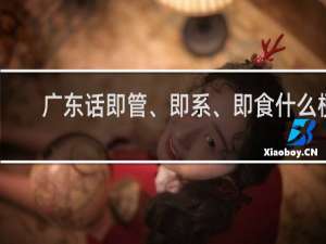 广东话即管、即系、即食什么梗