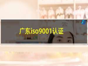 广东iso9001认证