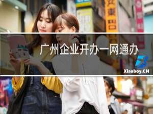 广州企业开办一网通办
