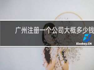 广州注册一个公司大概多少钱