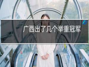 广西出了几个举重冠军