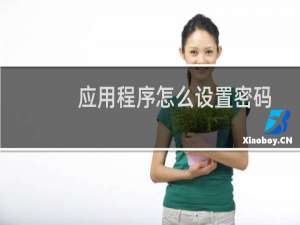 应用程序怎么设置密码