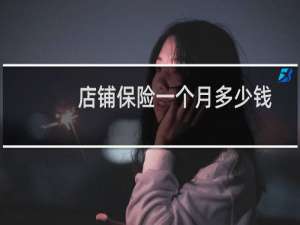 店铺保险一个月多少钱