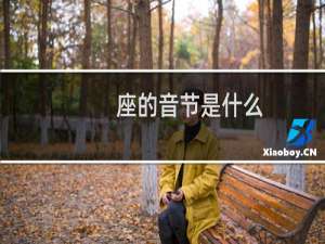 座的音节是什么