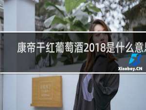 康帝干红葡萄酒2018是什么意思