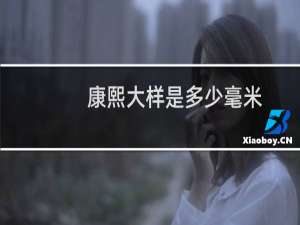 康熙大样是多少毫米