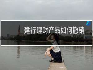 建行理财产品如何撤销