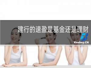 建行的速盈是基金还是理财