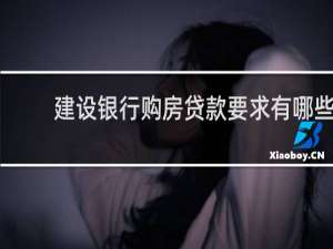 建设银行购房贷款要求有哪些