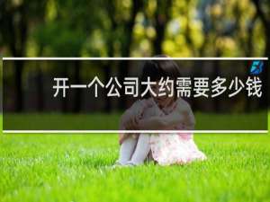 开一个公司大约需要多少钱