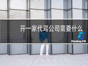开一家代驾公司需要什么