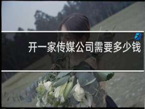 开一家传媒公司需要多少钱