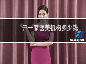 开一家医美机构多少钱