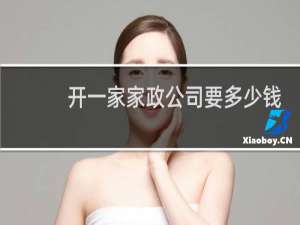 开一家家政公司要多少钱