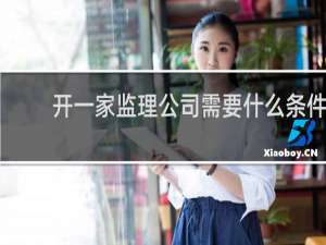 开一家监理公司需要什么条件