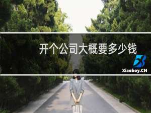开个公司大概要多少钱