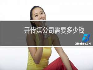 开传媒公司需要多少钱