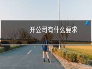 开公司有什么要求