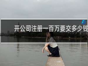 开公司注册一百万要交多少钱