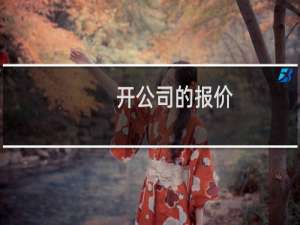 开公司的报价