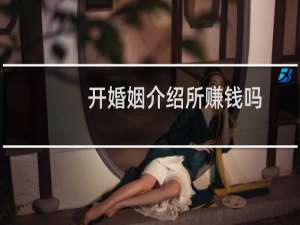 开婚姻介绍所赚钱吗