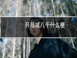 开局减八千什么梗