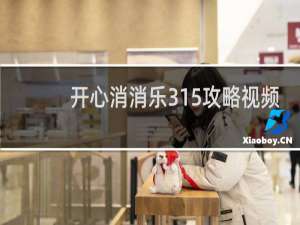 开心消消乐315攻略视频