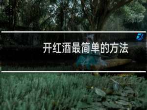 开红酒最简单的方法
