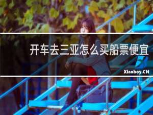 开车去三亚怎么买船票便宜
