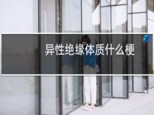 异性绝缘体质什么梗