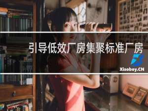 引导低效厂房集聚标准厂房