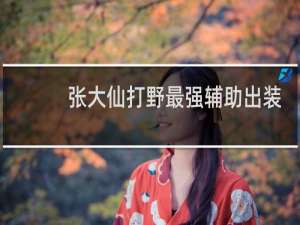 张大仙打野最强辅助出装