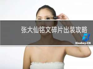 张大仙铭文碎片出装攻略